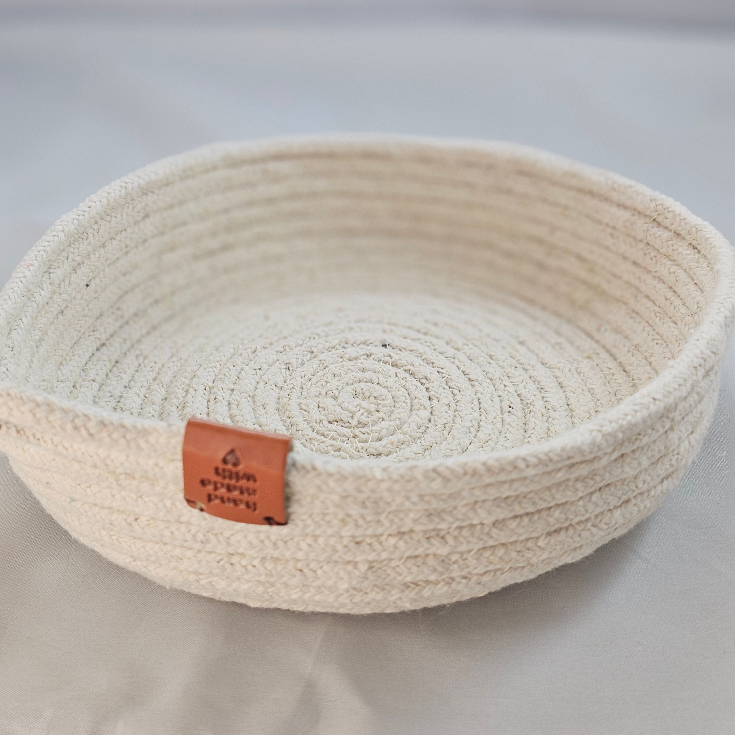 Rope Bowl, Small, Cream
