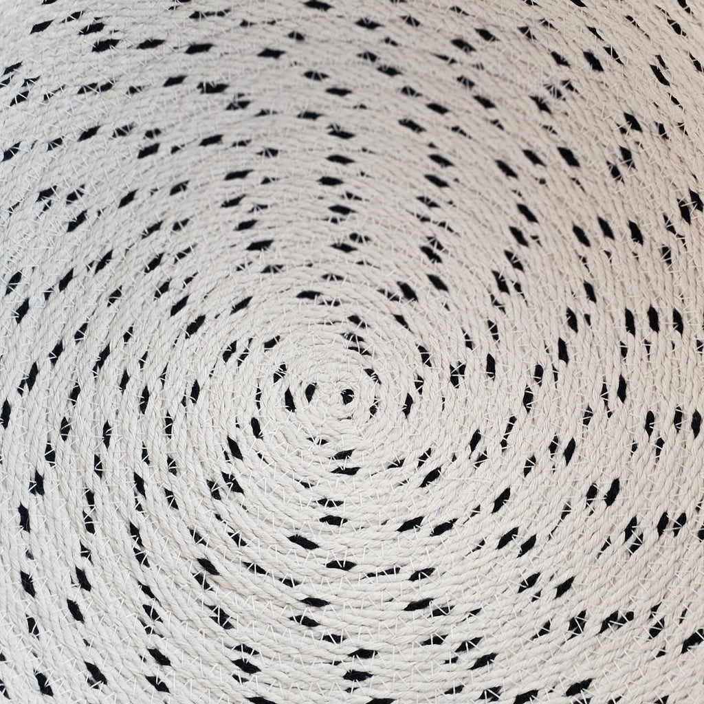 Rope Bowl, Large, Black & White