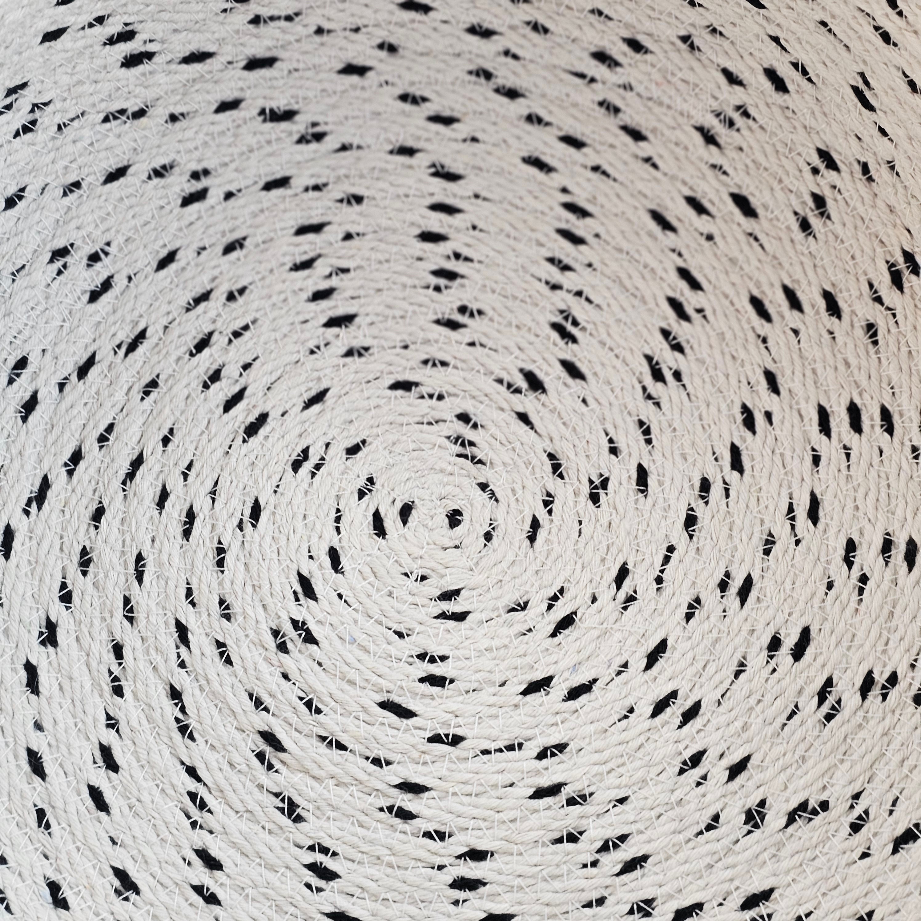 Rope Bowl, Large, Black & White