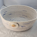 Rope Bowl, Medium Size, Blue & Cream