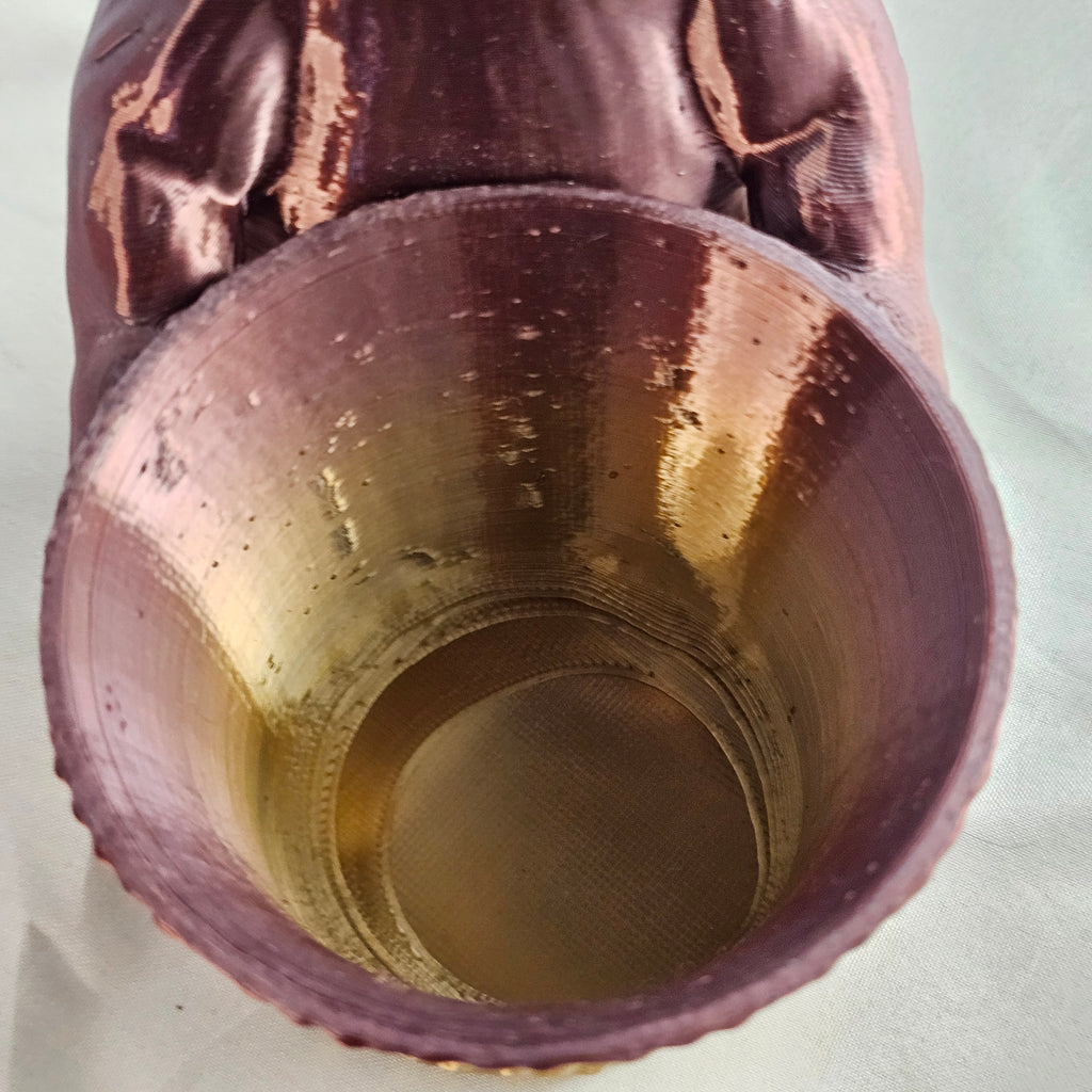 3D printed Rabbit Bowl, Purple & Gold