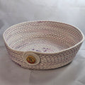 Rope Bowl, Medium Size, Variegated Purple & Cream