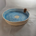 Rope Bowl, Medium Size, Green, Blue & Cream