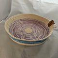 Rope Bowl, Large, Purple, Blue & Cream