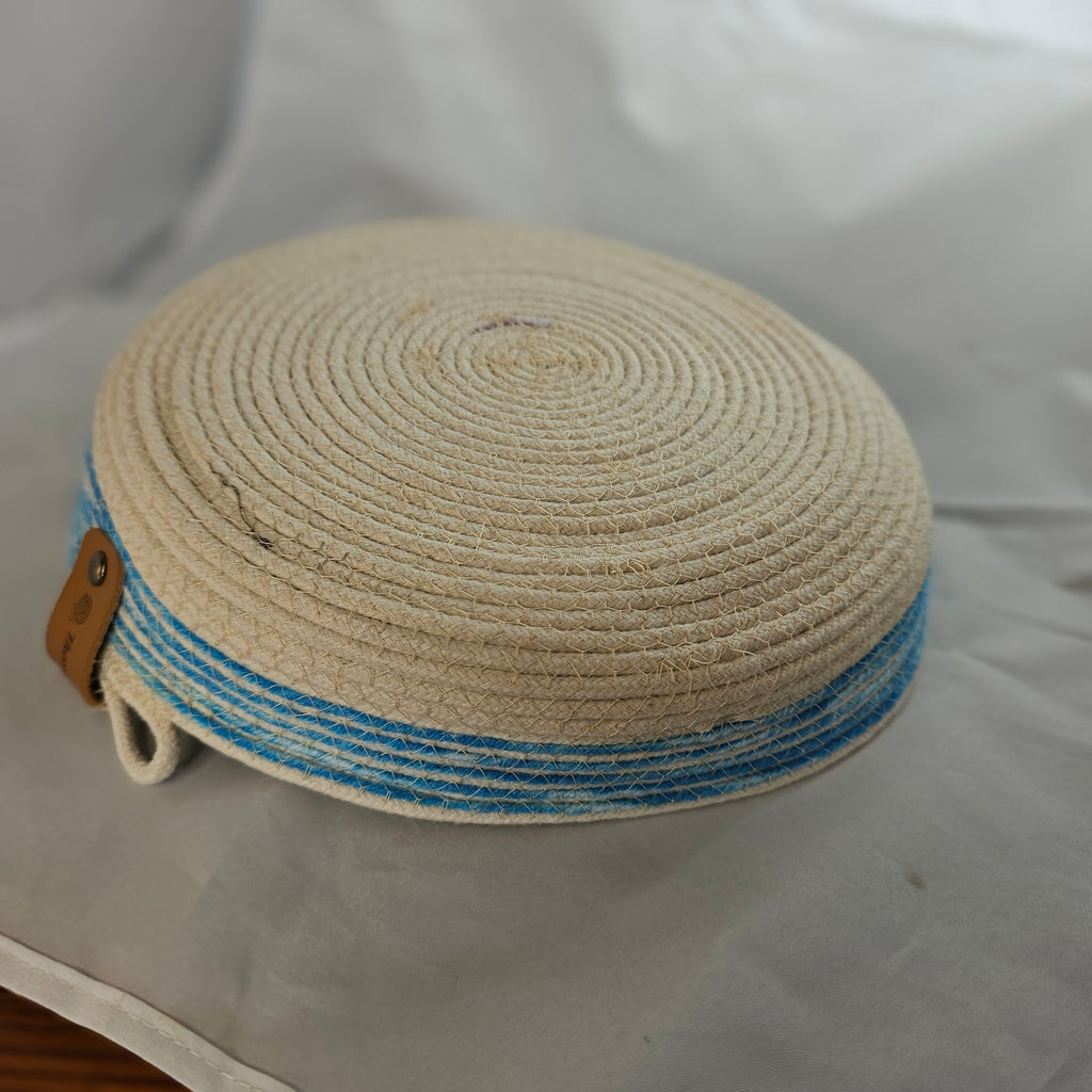 Rope Bowl, Large, Purple, Blue & Cream