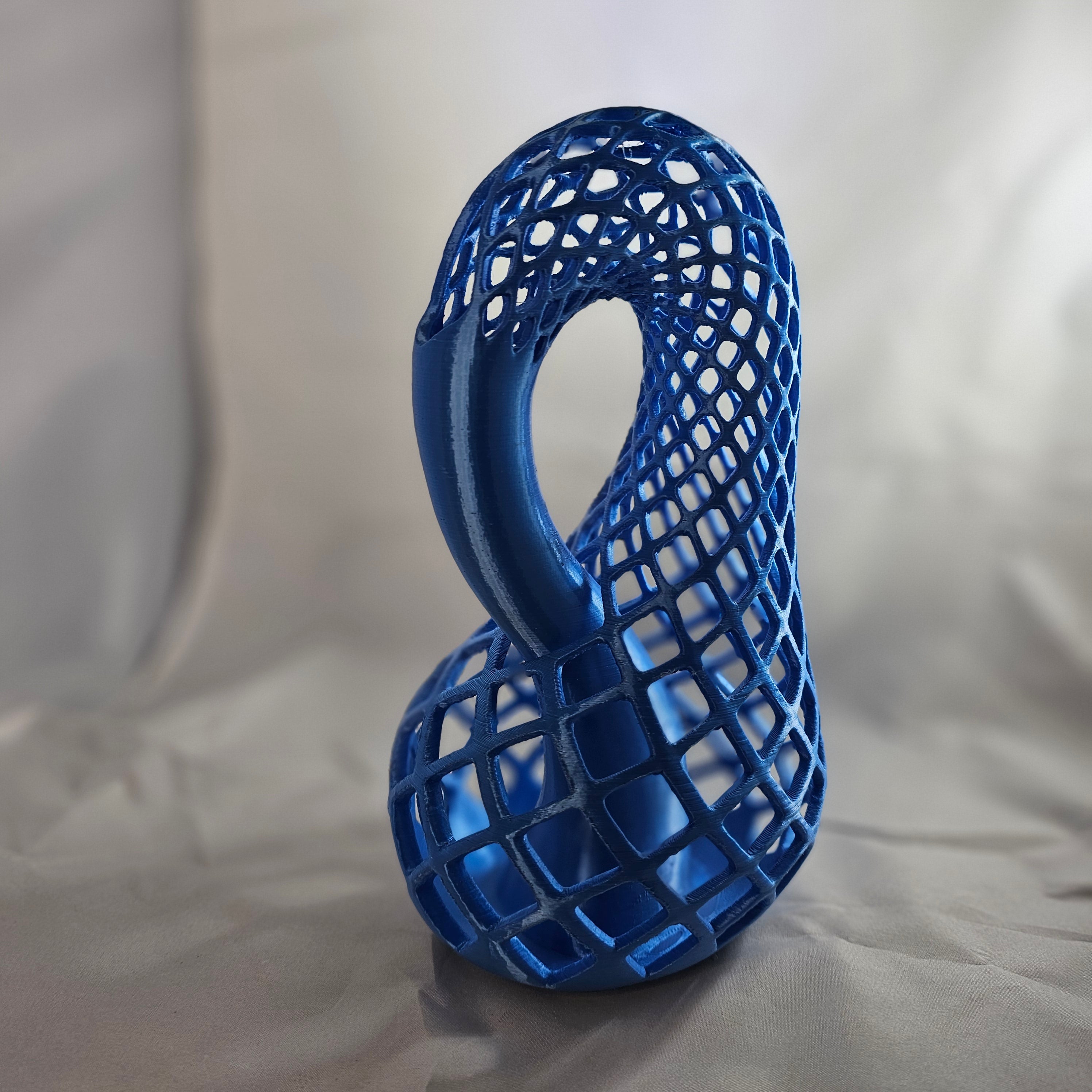 Modern Twisted Lace Vase, blue
