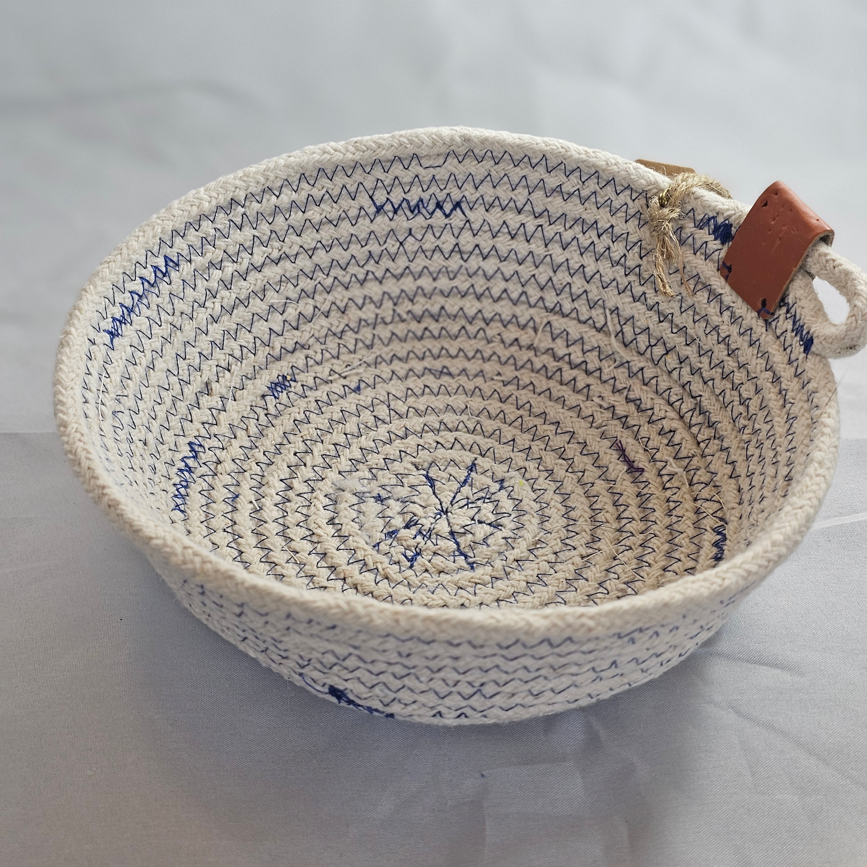 Rope Bowl, Small, Blue