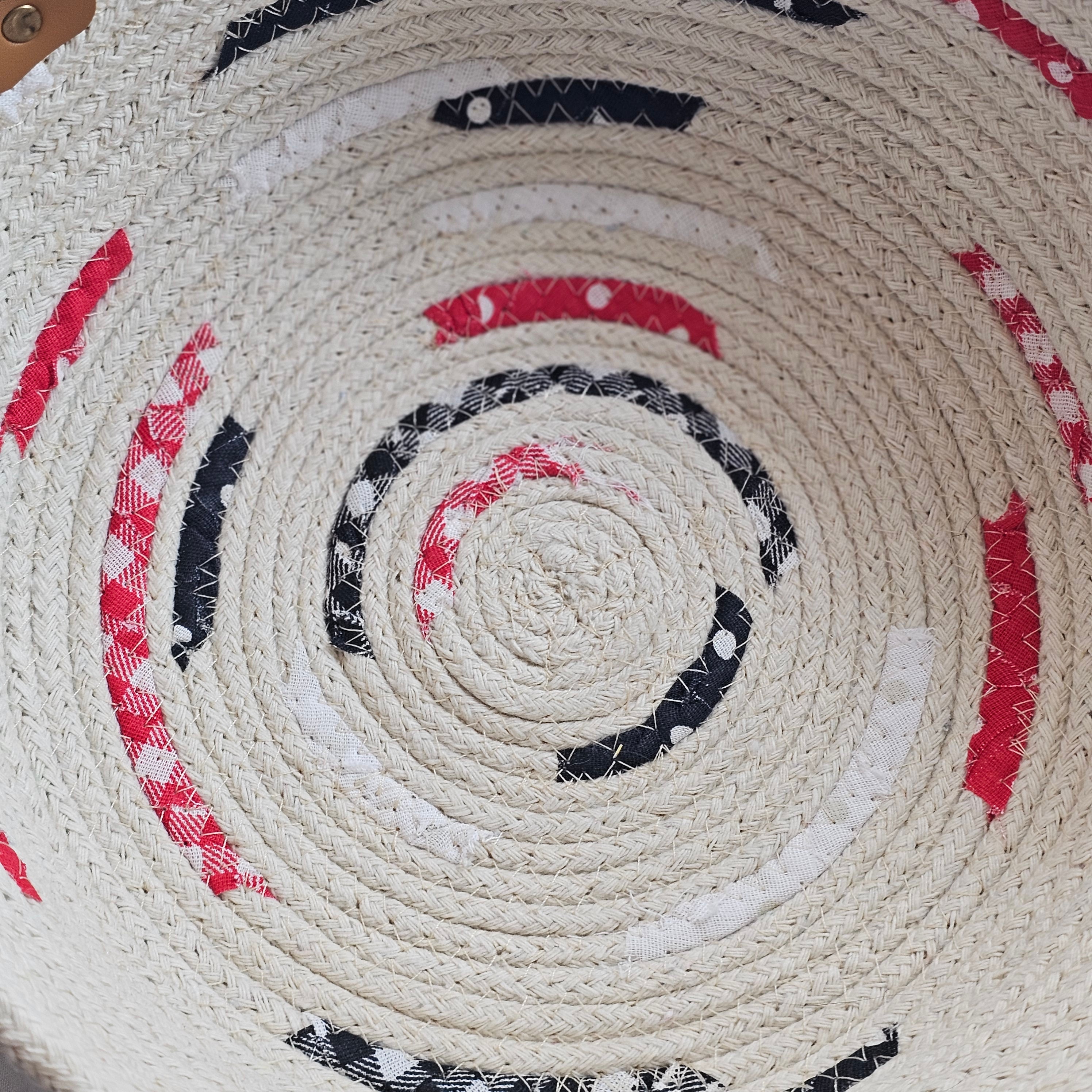 Rope Bowl, Medium, Confetti Red, Black & White
