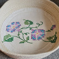 Rope Bowls, Medium, Vintage Cross Stitch Fabric