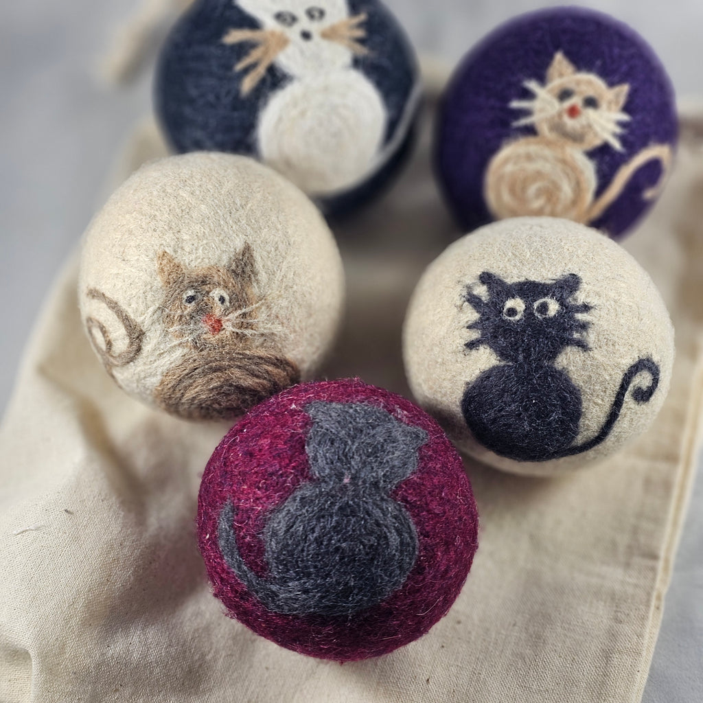 Needle Felted Wool Dryer Ball Set