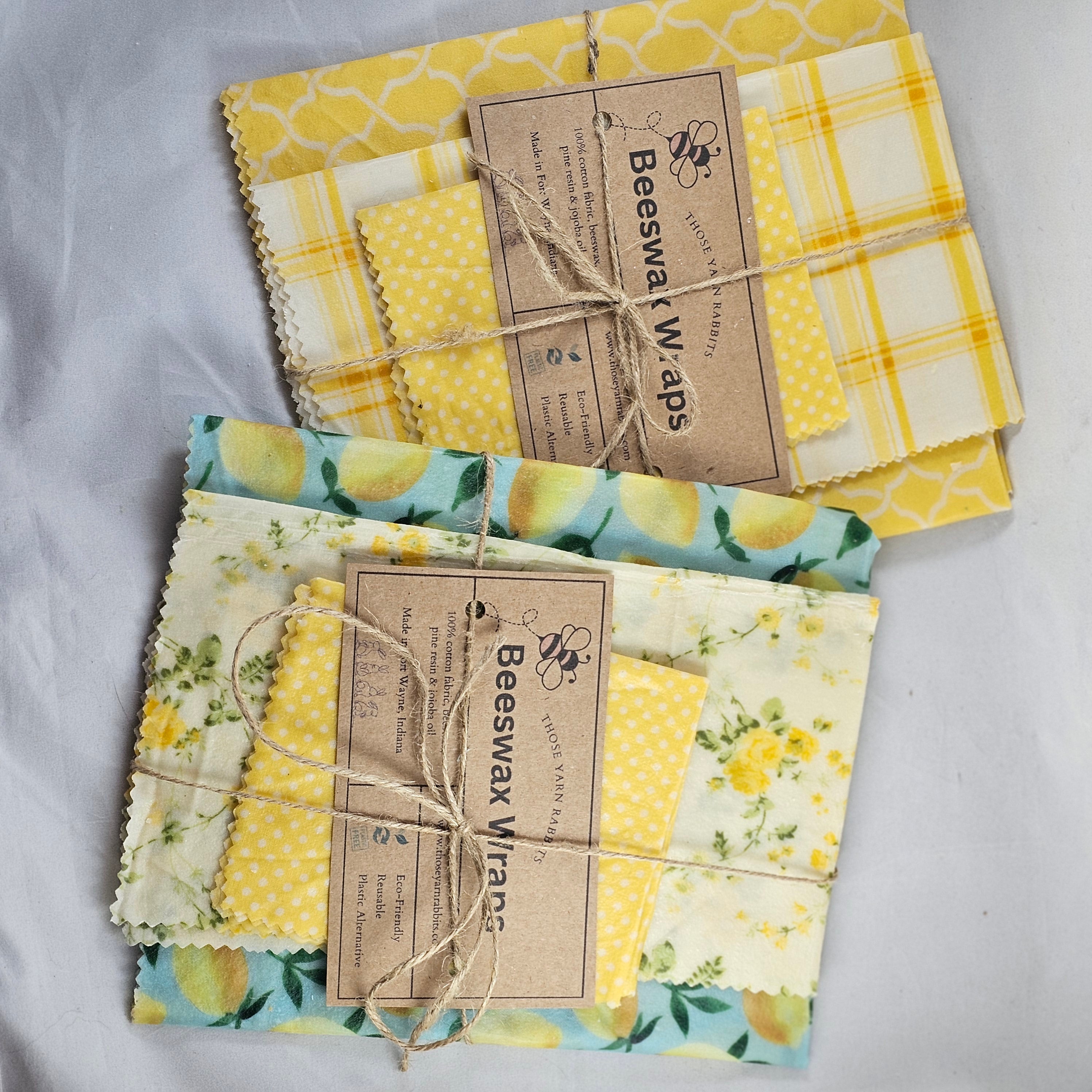 Beeswax Wraps, Set of Three Sizes