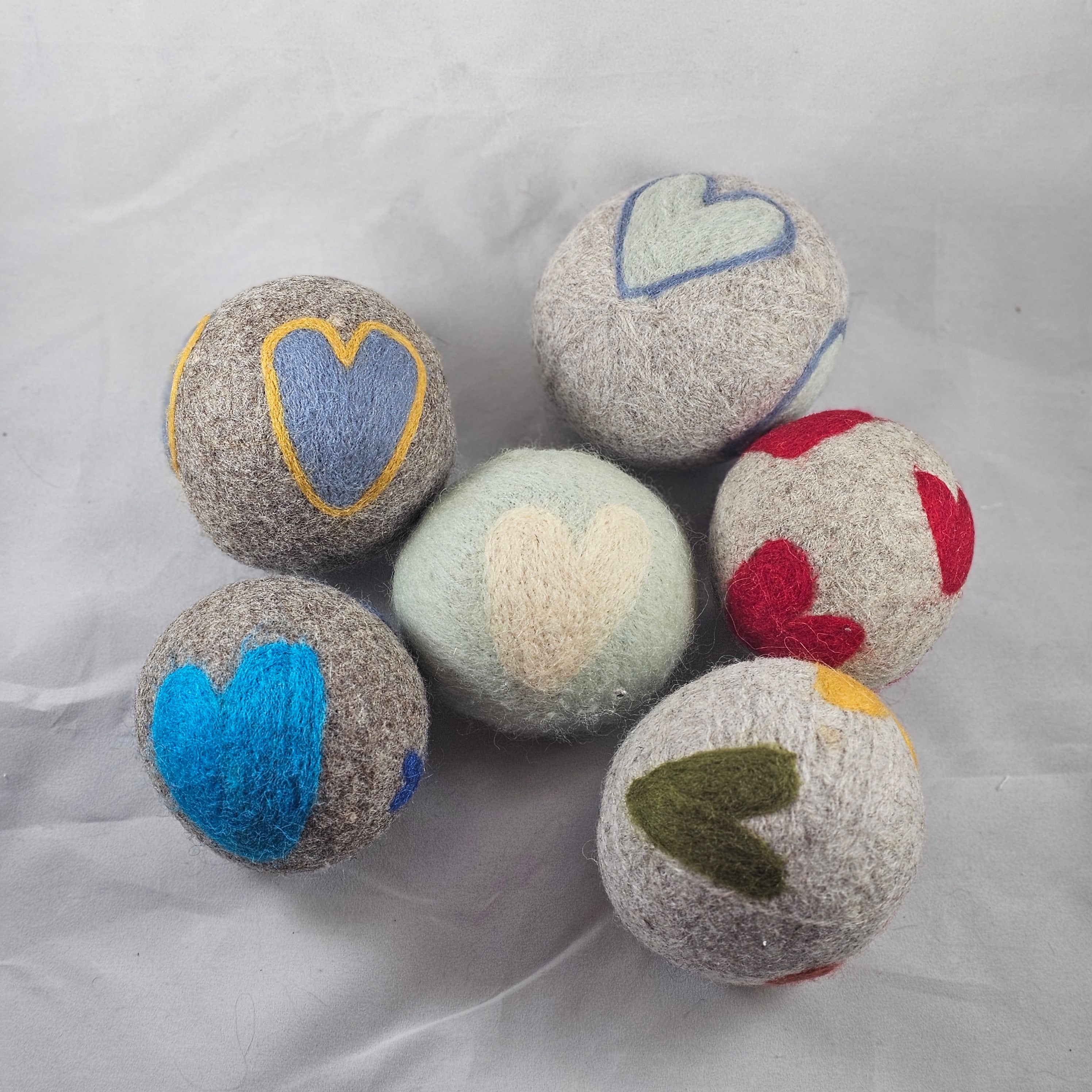 Needle Felted Wool Dryer Ball Set