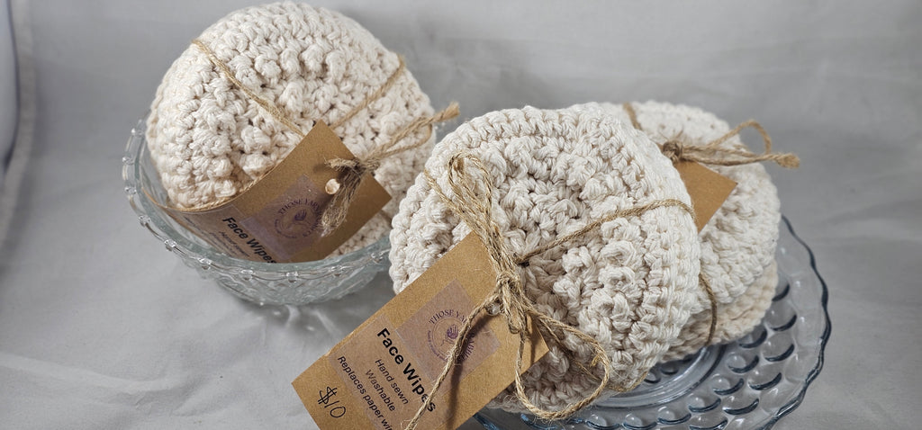 Face Wipes Set, Crocheted