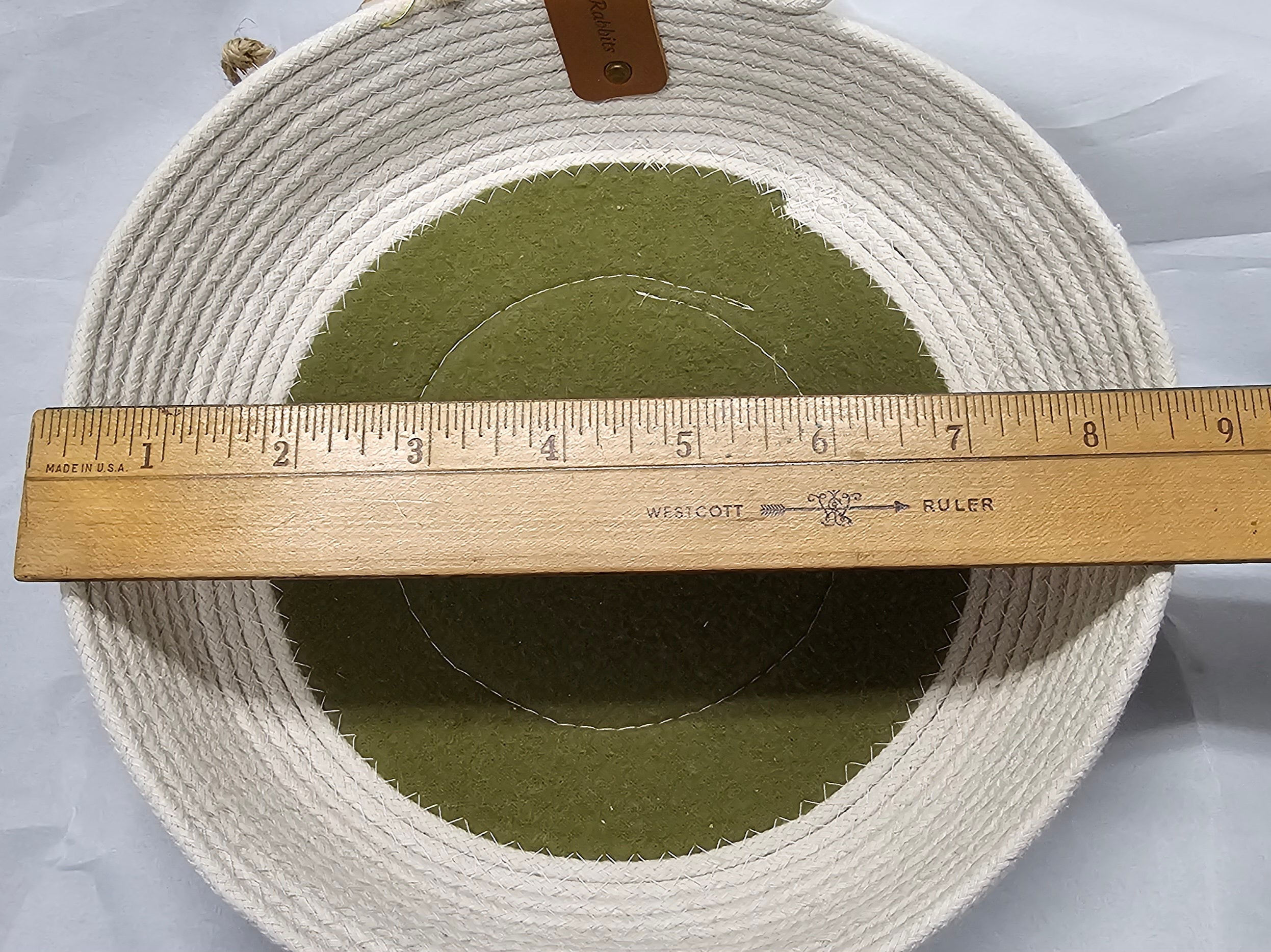 Rope bowl, small, green