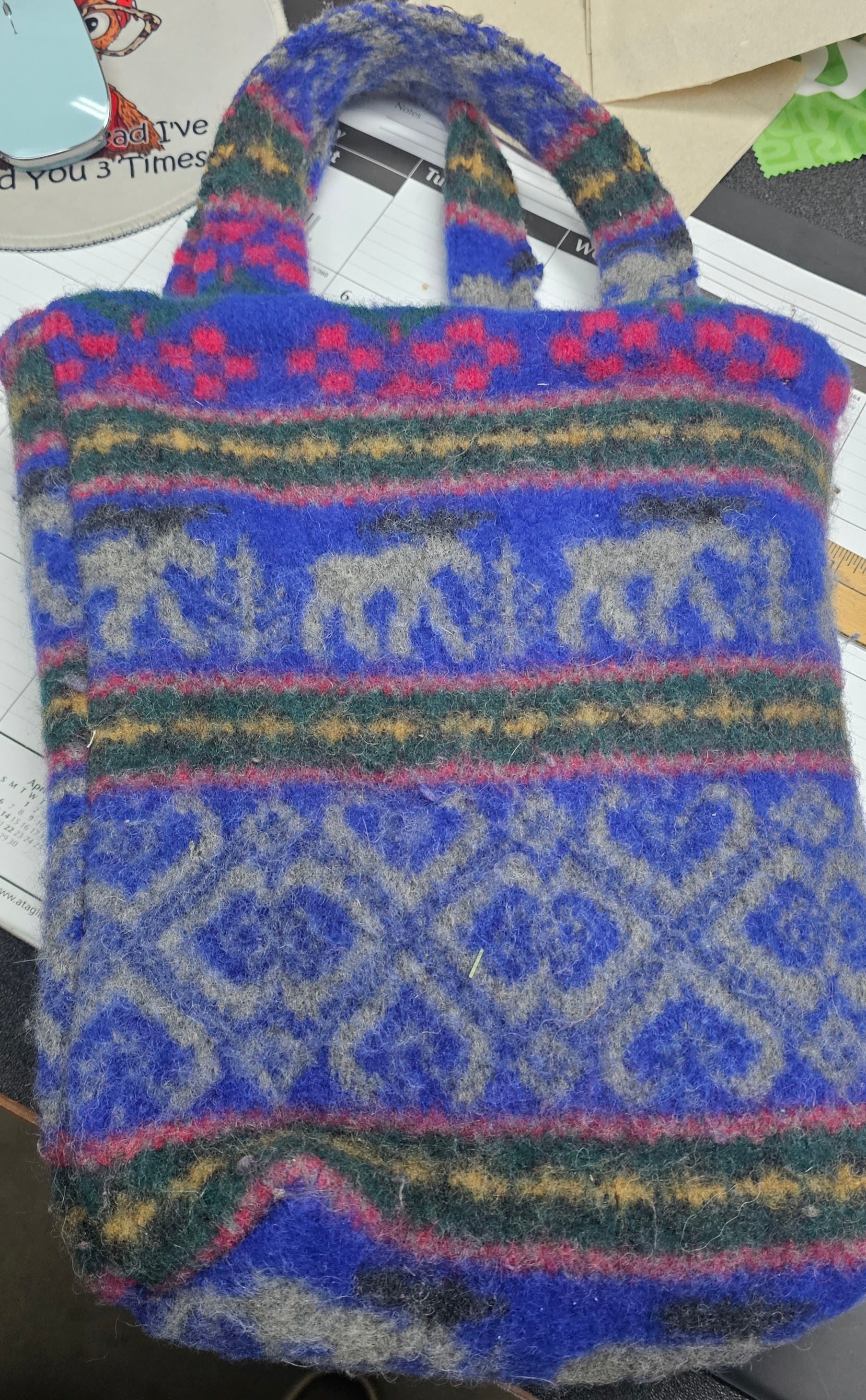 Recycled Sweater Felted Tote Bag