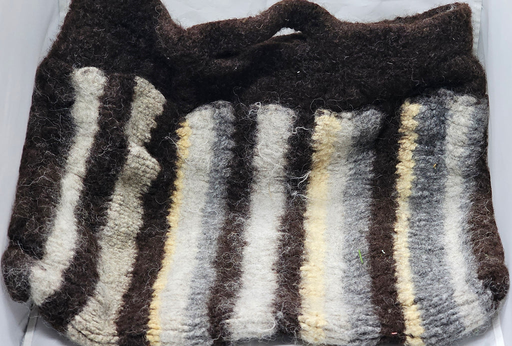 Laptop Bag, large, hand knitted, hand felted
